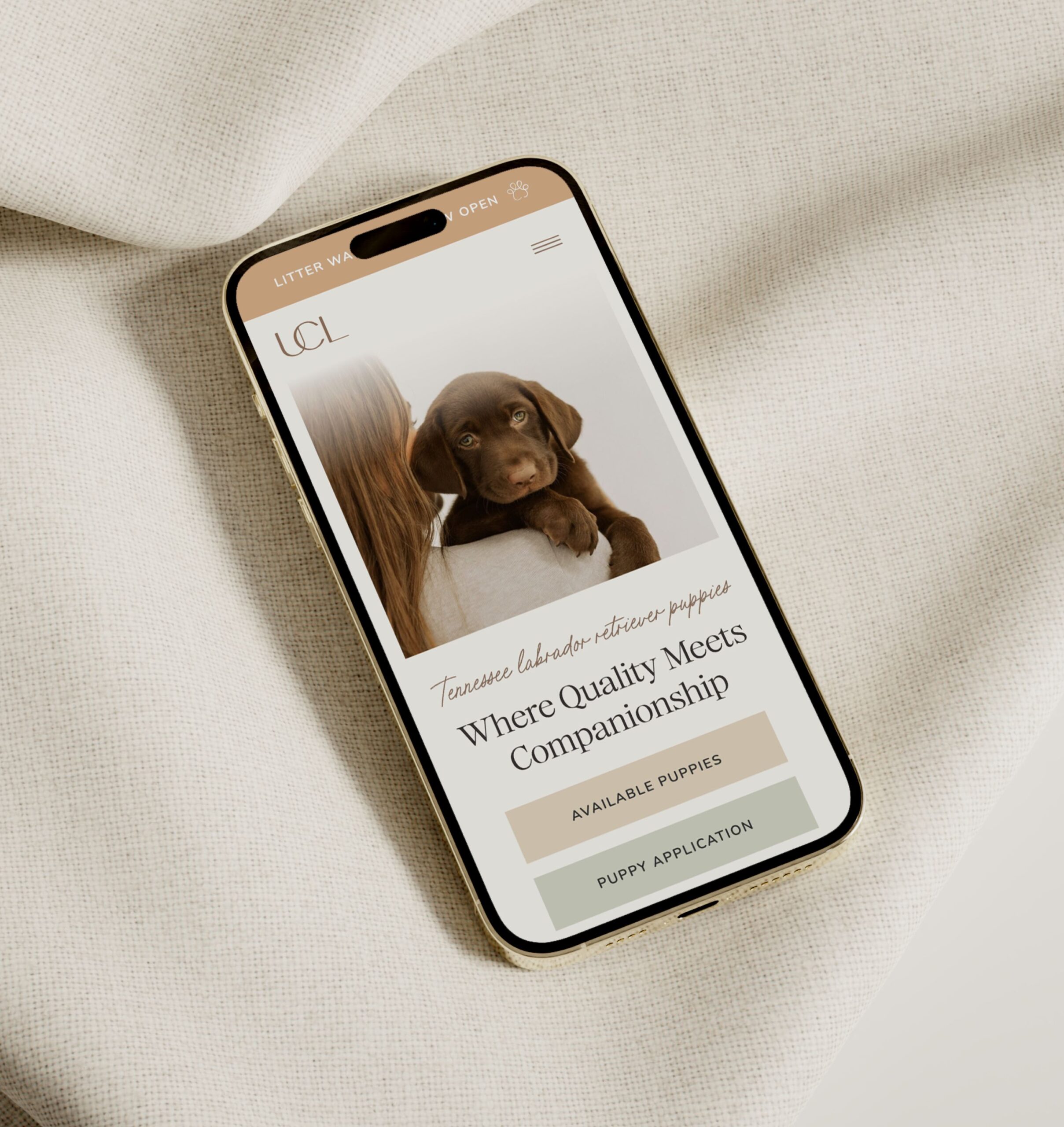 Custom Showit Website for Dog Breeder