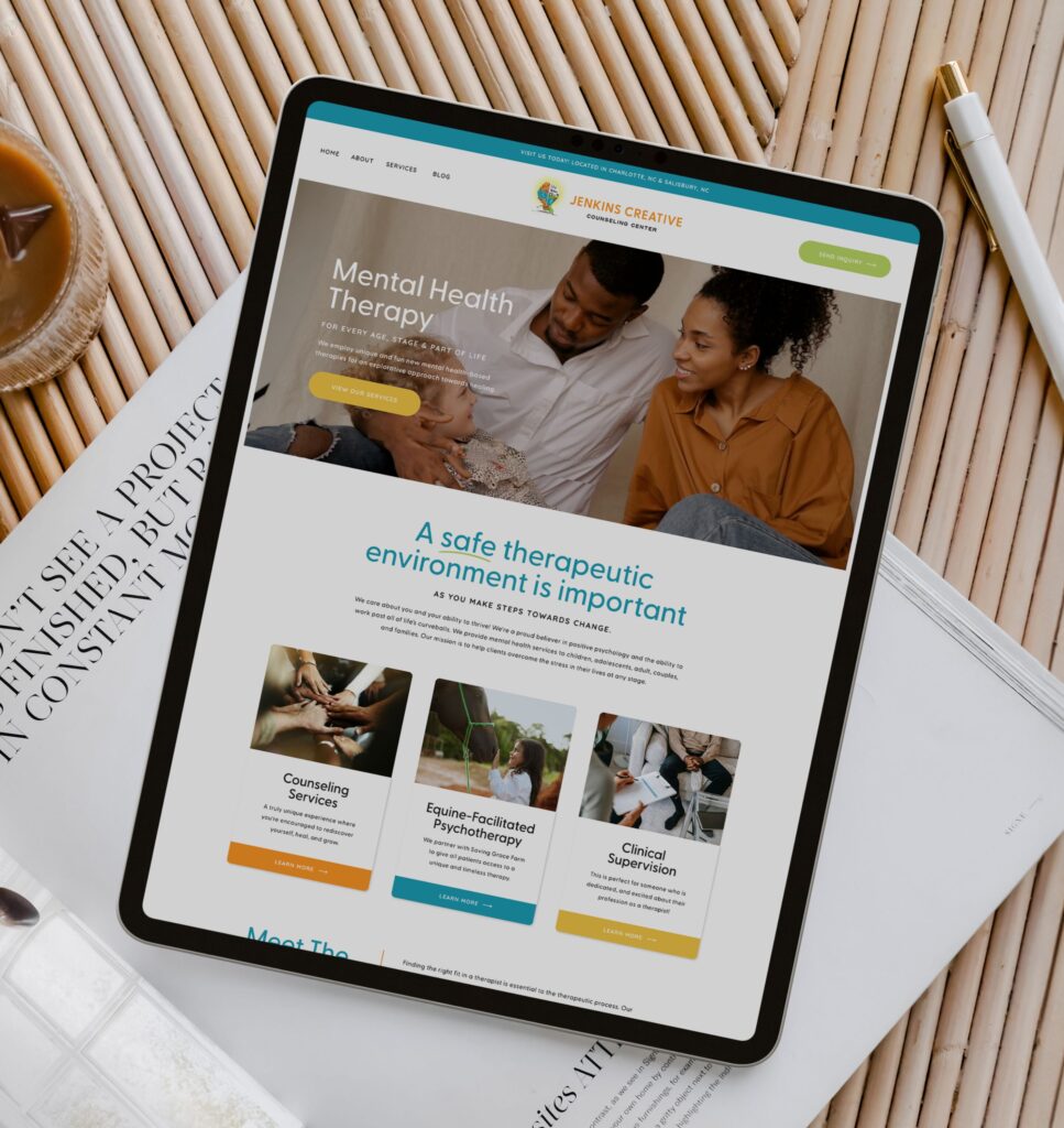 Custom Website Design for Therapist and Counseling Center