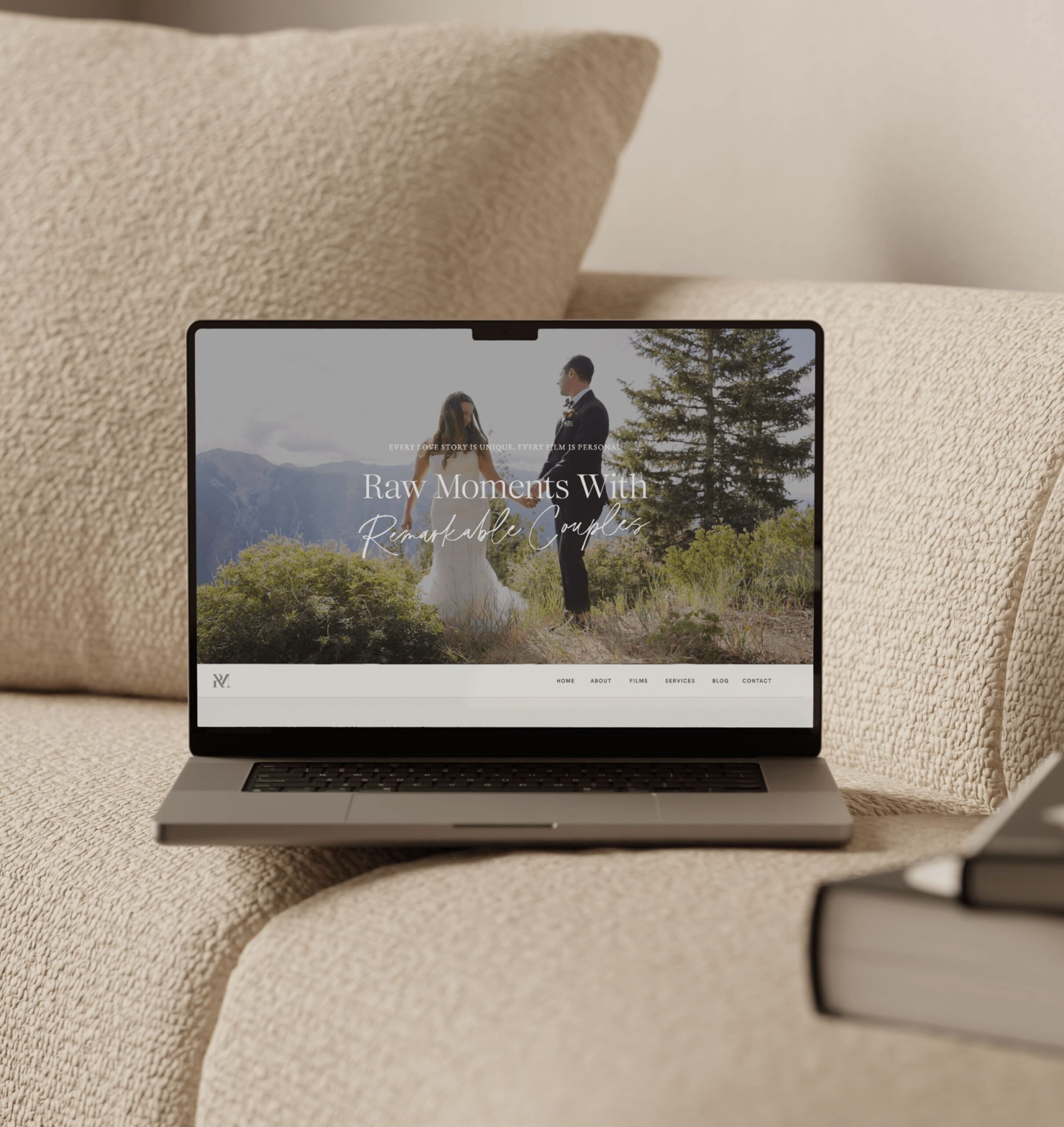 Custom Showit Website Design for Wedding Videographer