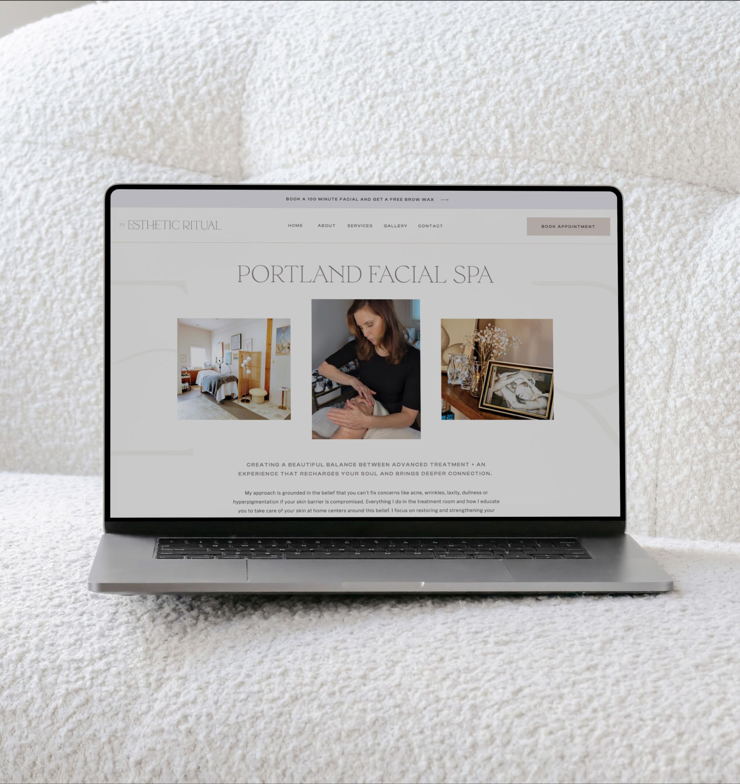 Custom Website Design for Esthetician