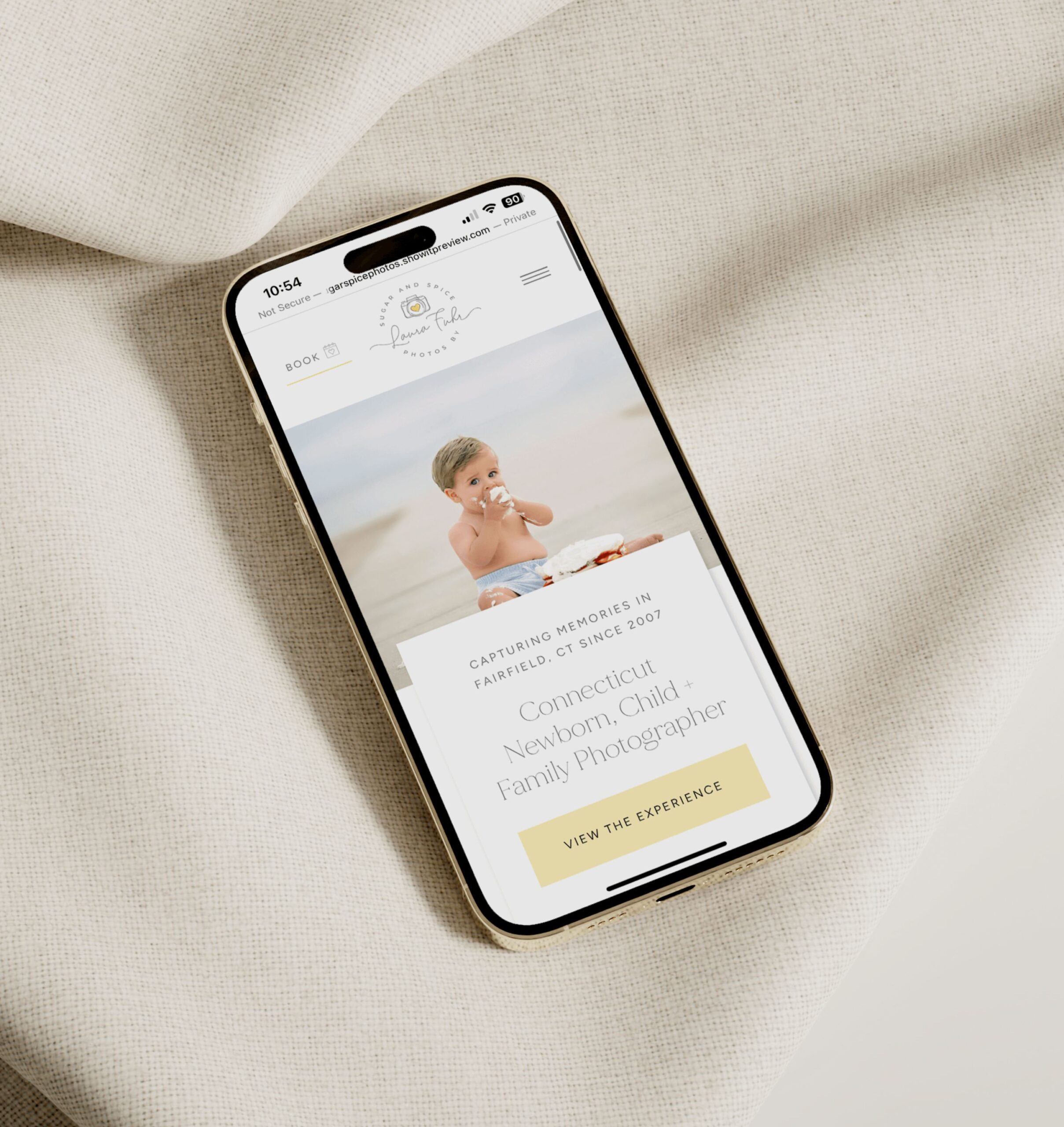Custom Website Design for Newborn & Child Photographer