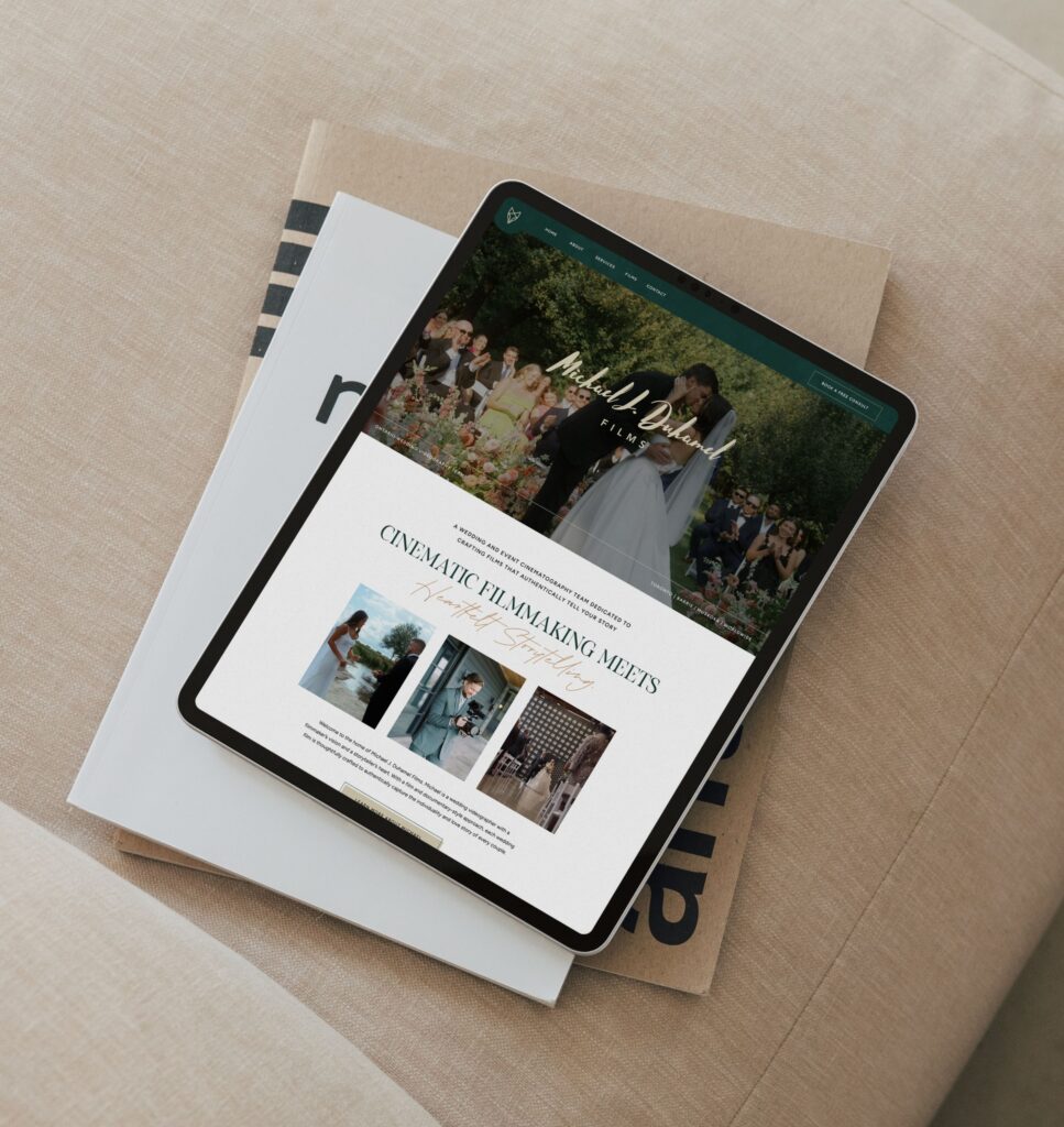Custom Showit Website Design for Wedding Videographer