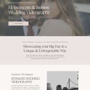 Showit Website Template for Wedding Videographers