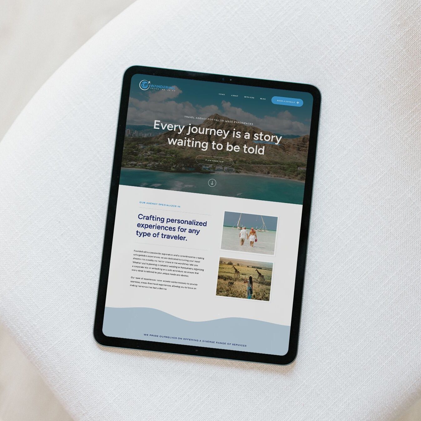 Transparent Header Menu in Showit Styling 2