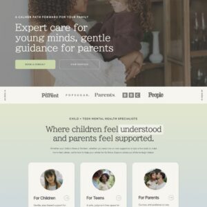 Playful Showit Template for Therapists and Psychologists Mockup